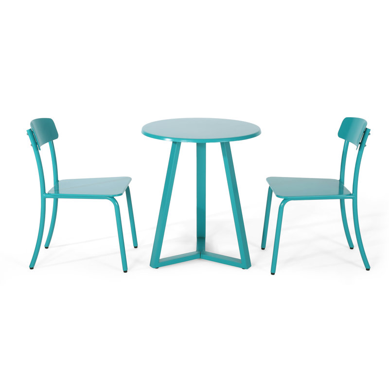 Wrought Studio Turrella Round 2 Person Outdoor Dining Set & Reviews